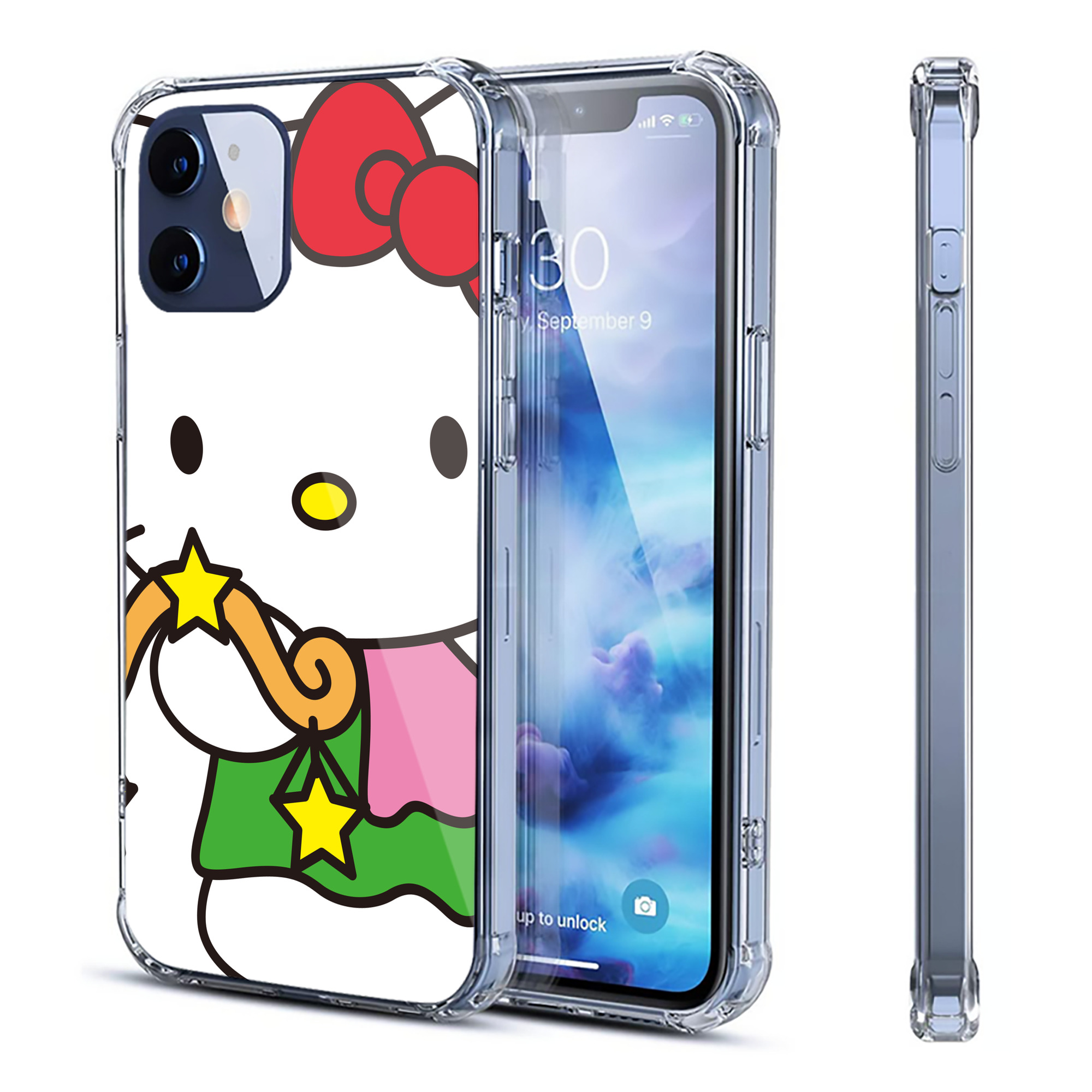 （画像用） Hello Kitty ハローキティ 【iPhone 12シリーズ対応】透明スマホケース（クリアソフトケース）